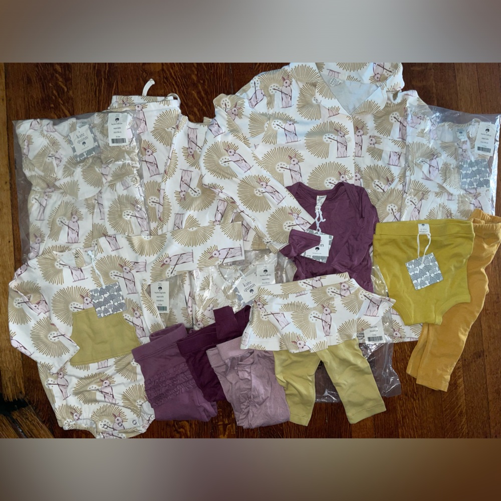 5 piece kate quinn magical rabbit 6-24 mo bundle outfits bunny